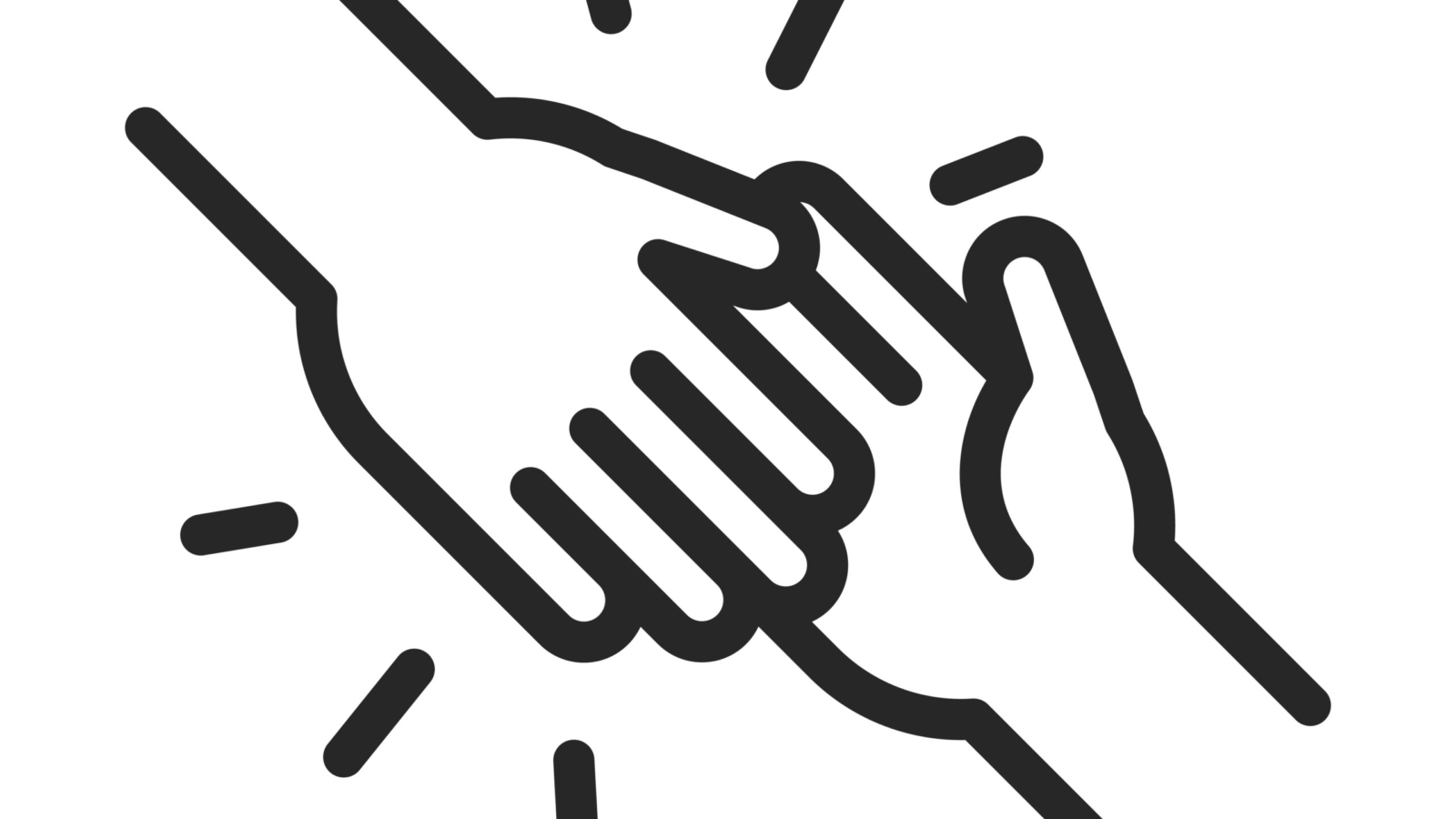 donation charity volunteer help social handshake assistance line style icon vector illustration
